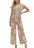 Danni Cap Sleeve Sweater In Beige