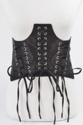 Wide Corset-Style Elastic Waist Cinch Belt