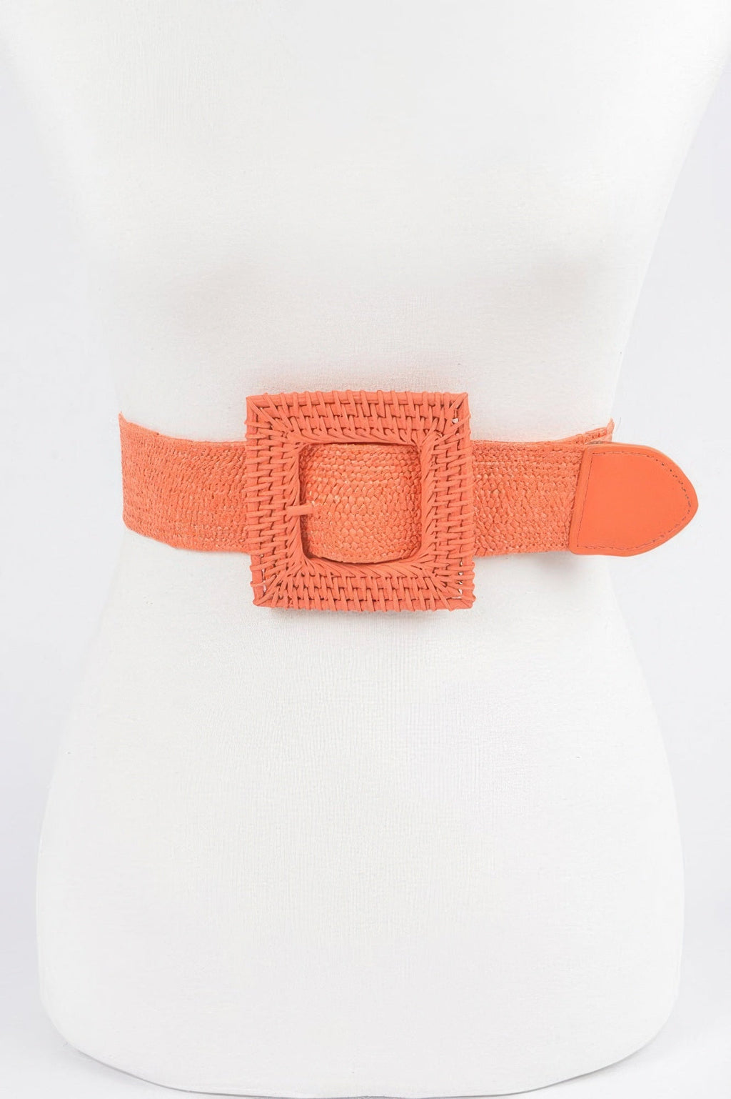 Square Straw Buckle Belt