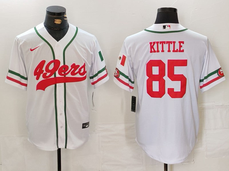 Men's San Francisco 49ers George Kittle #85 White Player Jersey1