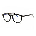 Tom Ford Eyeglasses Round Full Rim, Black Frame And Clear/blue-Light Block Lenses Lens Ft5891-F-B005