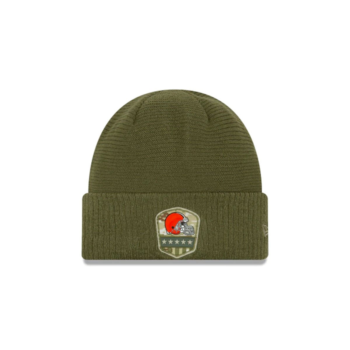 CLEVELAND BROWNS SALUTE TO SERVICE CUFF KNIT GREEN/ORANGE