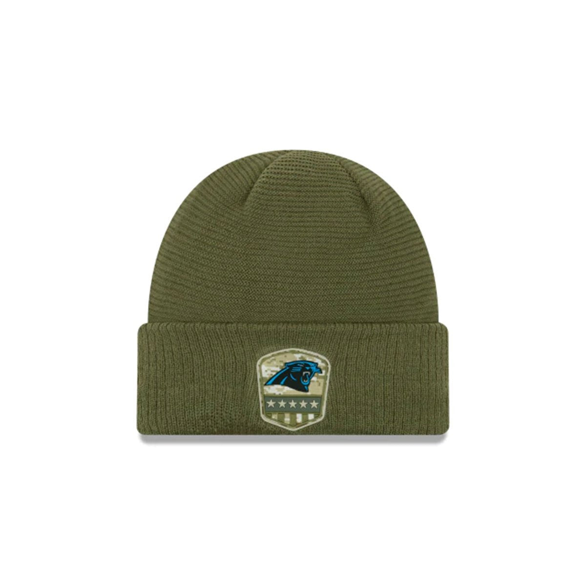 CAROLINA PANTHERS  SALUTE TO SERVICE CUFF KNIT GREEN/TEAL