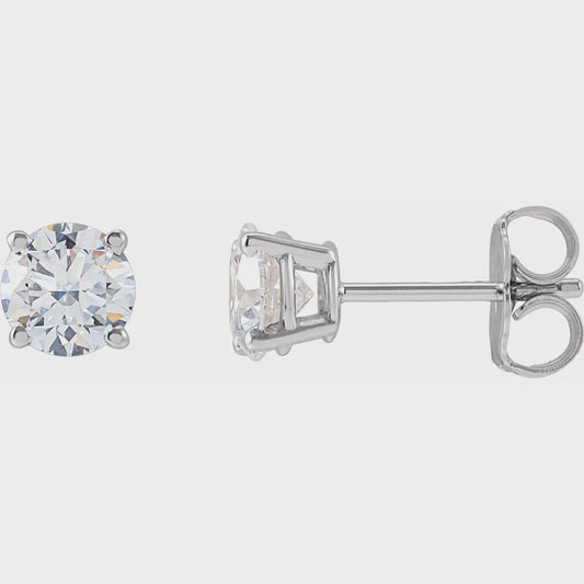 4 Prong 14K 2 CTW Lab-Grown Diamond Studs