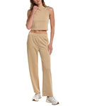 MARION 29in 2pc Crop Tank & Wide Leg Pant Lounge Set
