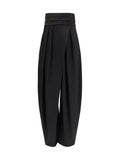 Alaïa Women Rounded Tuxedo Wool Pants