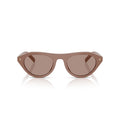 Rounded Cat-Eye Acetate Sunglasses With Gold Accents