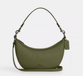 NWT Coach Aria Shoulder Leather Handbag In Military Green