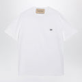 Valentino White Cotton T-Shirt With Vlogo Embroidery Men