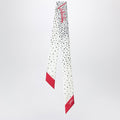 Valentino Garavani Little Stars Starry Bandeau Scarf In Silk, Vanilla Red Women