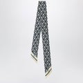 Valentino Garavani Tout La V Bandeau Scarf In Ivory / Blue Silk Women