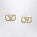 Valentino Garavani Gold-Tone Vlogo Signature Earrings With Swarovski Crystals Women