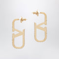 Valentino Garavani Gold-Tone Vlogo Signature Earrings With Swarovski Crystals Women
