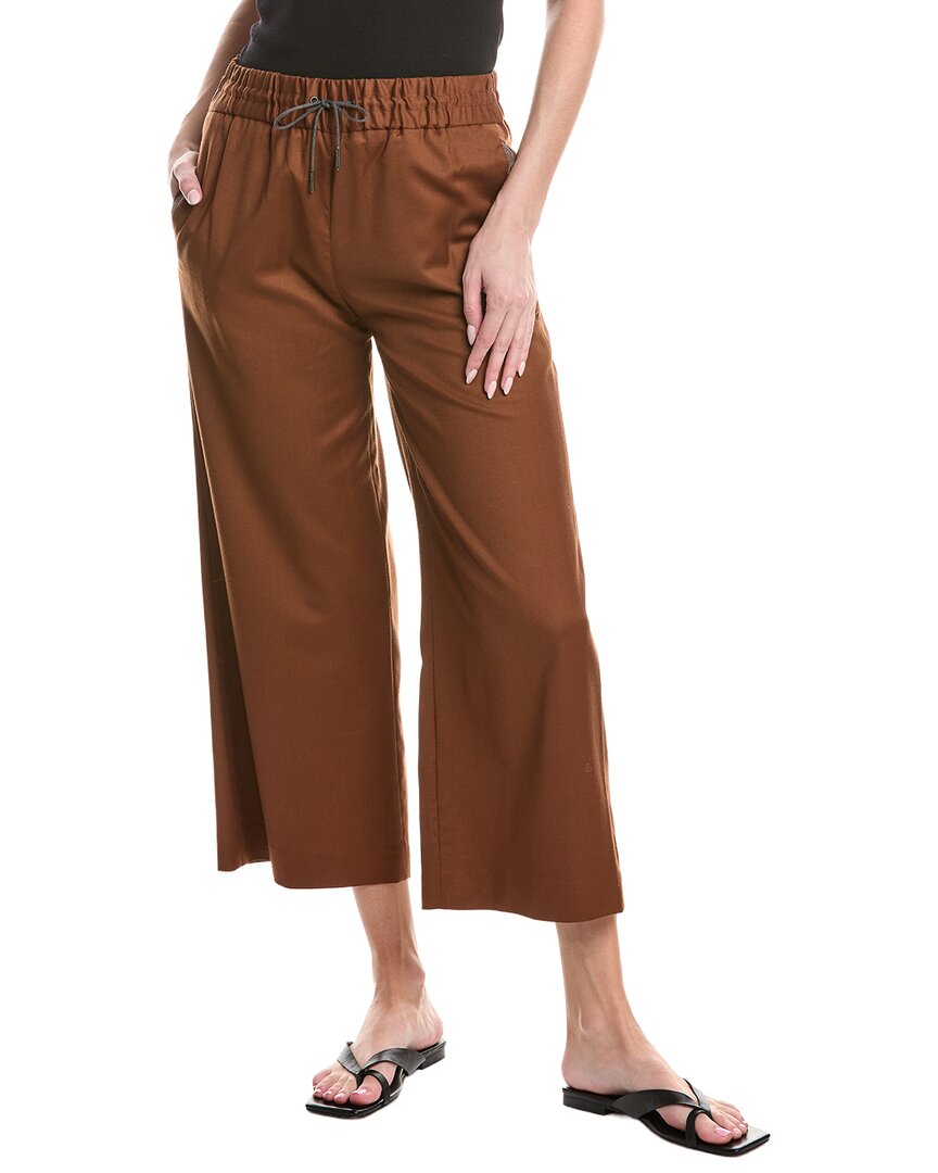 Fabiana Filippi Loose Fit Cropped Wool-Blend Trouser