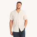 Nautica Mens Big & Tall Striped Short-Sleeve Camp Shirt