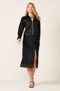 Women's Satin Skirt w Lace