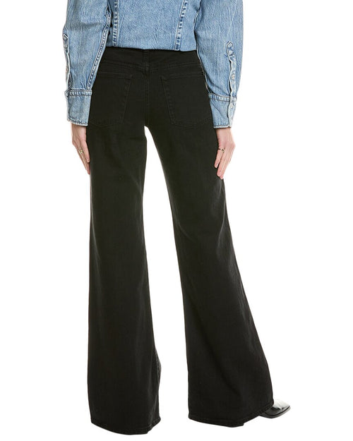 7 For All Mankind Spencer Rinse Black Flare Jean
