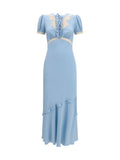 Self-Portrait Women Midi Dress In Viscose And Lace