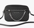 NWT Michael Kors Large Jet Set  Logo Unisex Crossbody Bag with Zip Chain