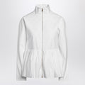 Alaia White Cotton Poplin Peplum Jacket Women