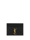 Saint Laurent Women Matelassé Leather Cardholder