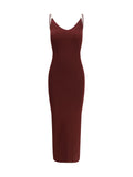 Versace Women Safety Pin Slip Midi Dress