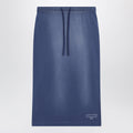 Acne Studios Navy Blue Cotton Skirt With A Splatter Effect Women