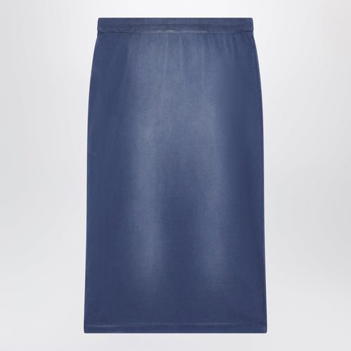 Acne Studios Navy Blue Cotton Skirt With A Splatter Effect Women