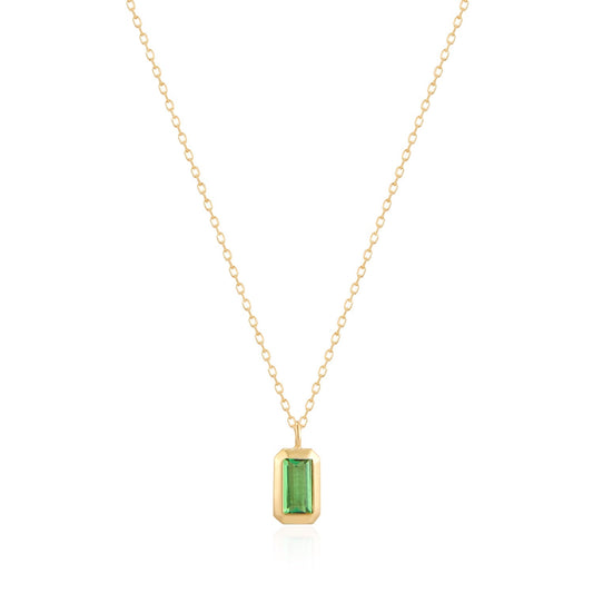 ASPEN | Tsavorite Bezel Necklace