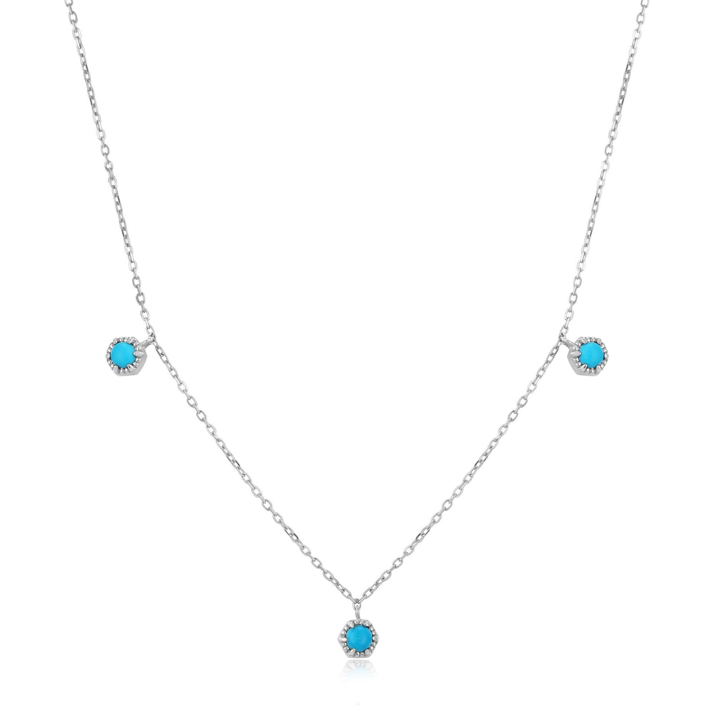 AMINA | Turquoise 3-Stone Station Necklace