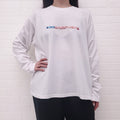 ALEXANDER WANG WHITE AMERICAN FLAG LOGO LONG SLEEVE T-SHIRT - SIZE L