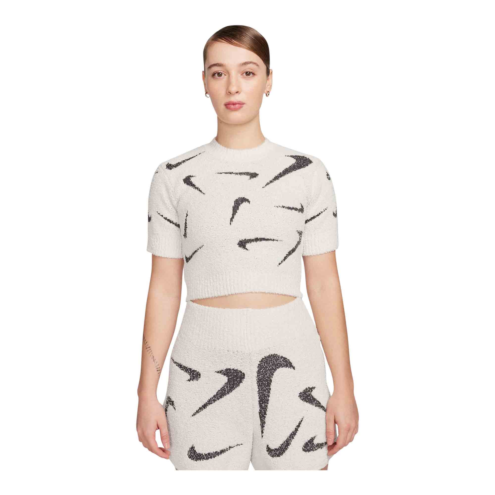 Nike Sportswear Phoenix Cozy Bouclé Women's Slim Short-Sleeve Cropped Knit Top