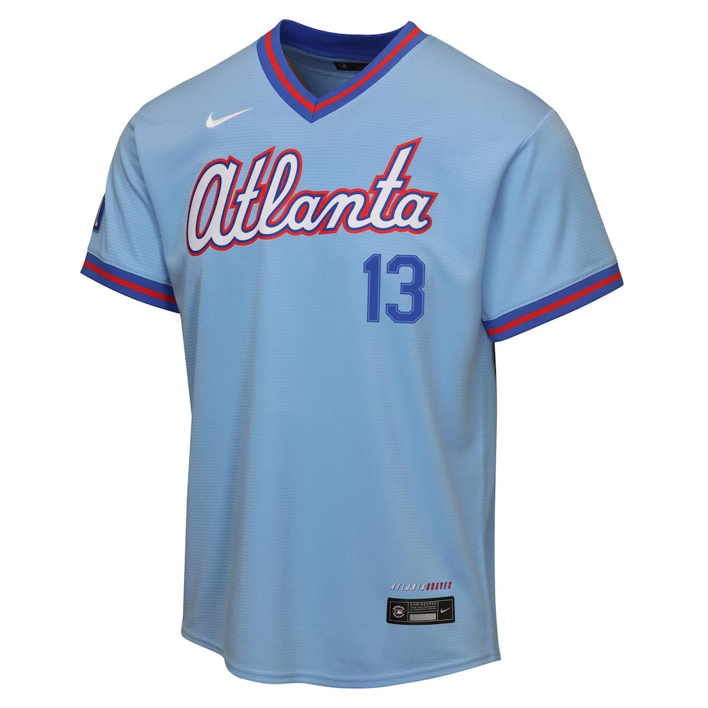 Atlanta Baseball Jersey Light Blue Acuna Jr 13 Fan Edition
