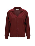 Miu Miu Women Virgin Wool Cardigan With A Collar