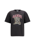 Ganni Women Tiger Cotton T-Shirt