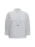 Brunello Cucinelli Women Cotton Shirt With Monili Details