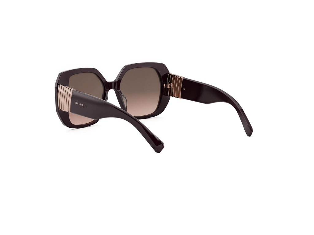 Violet Geometric Acetate Sunglasses