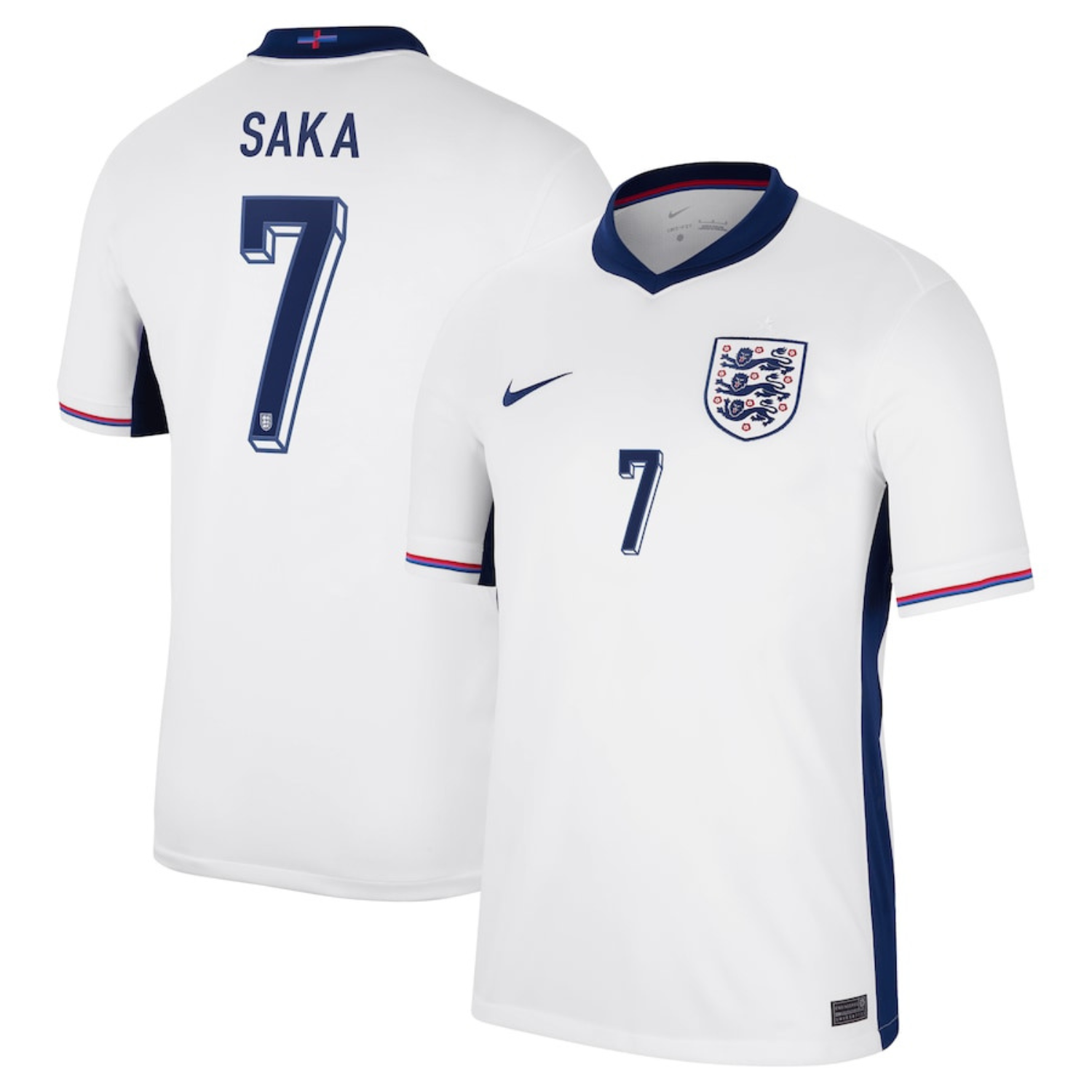 Bukayo Saka England 7 FIFA Euro Cup Jersey