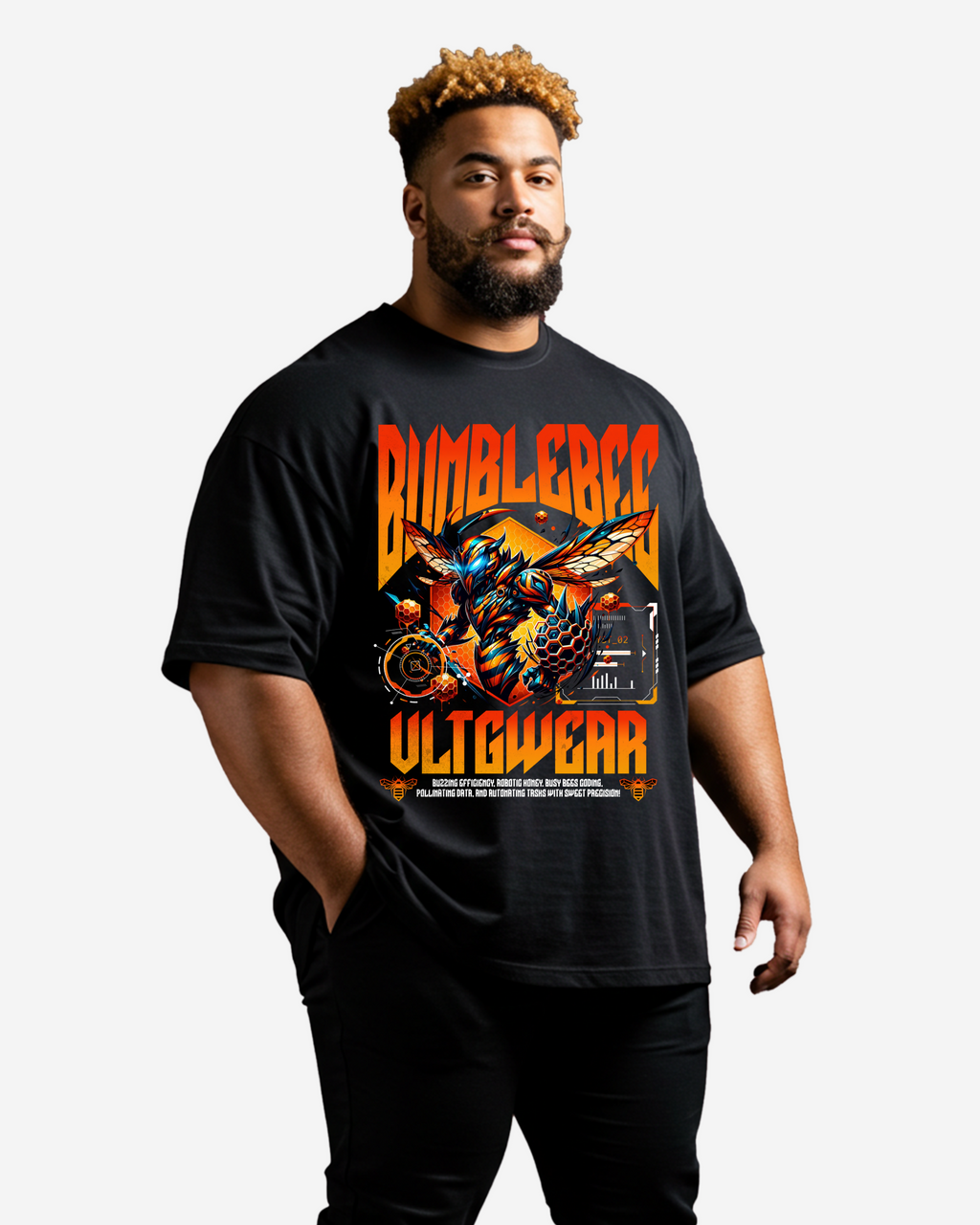 Bumblebee Future Robot Weapon Men's Oversized T-Shirt