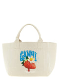 Ganni Women Medium 'Strawberry' Shopping Bag