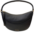 NWT Michael Kors Large Dover Half Moon Shoulder Bag In Black