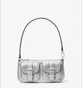 NWT Michael Kors Zoe Small Metallic Leather Pochette