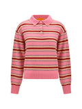 Guest In Residence Women College Striped Polo Sweater