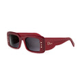 Red Rectangular Acetate Sunglasses