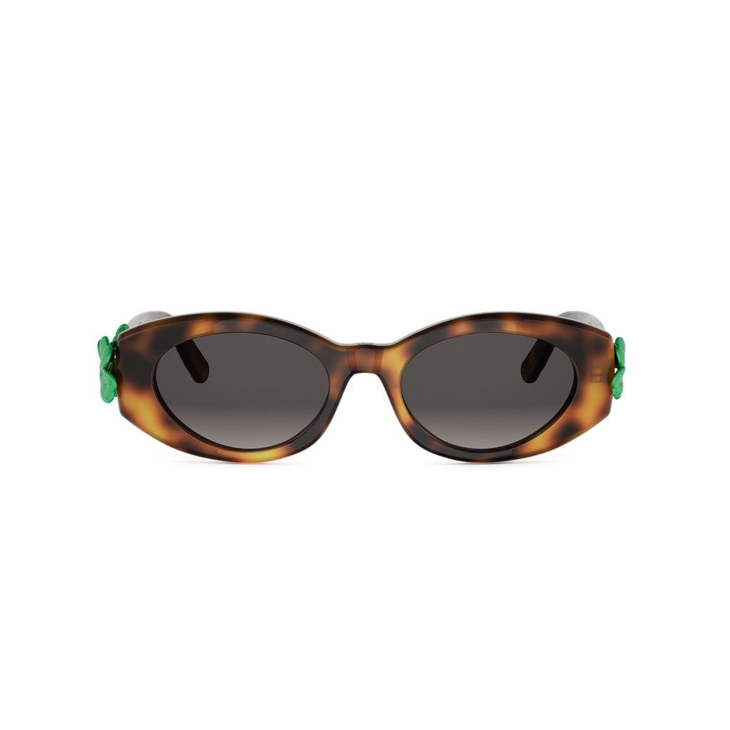 Shiny Oval Acetate Sunglasses