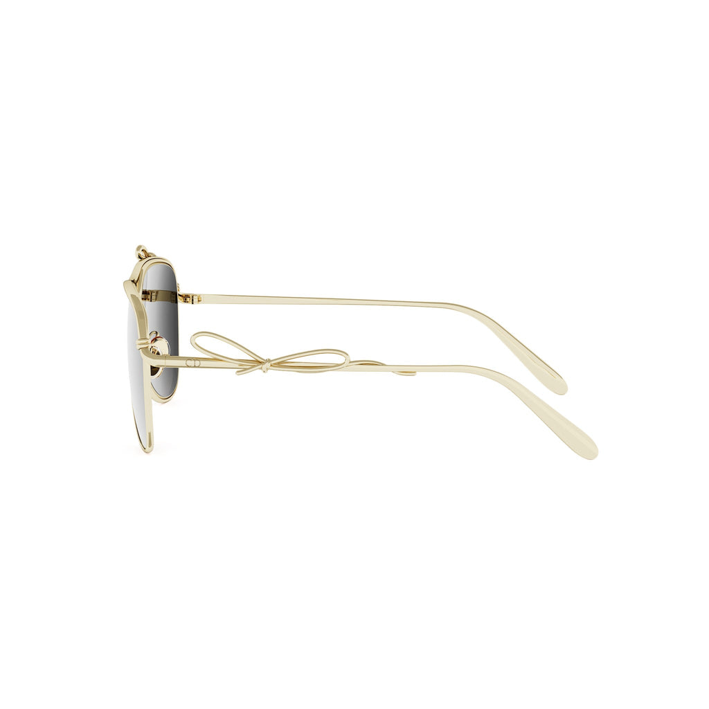Shiny Gold Pilot Metal Sunglasses