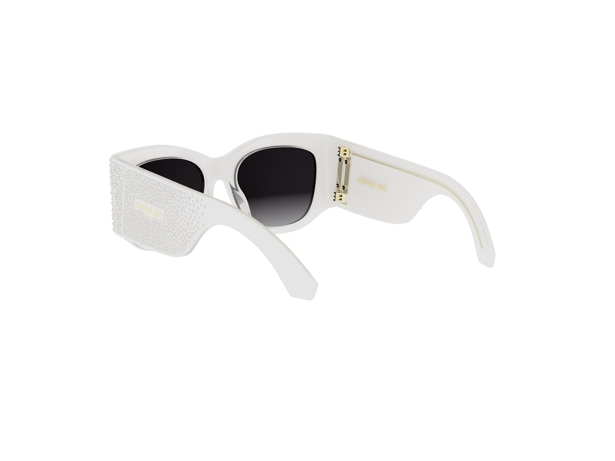 White Square Acetate Sunglasses