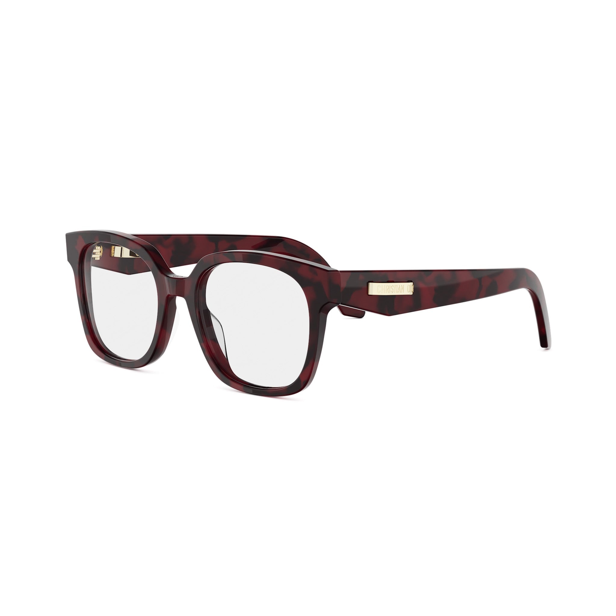 Shiny Red Square Acetate Eyeglasses