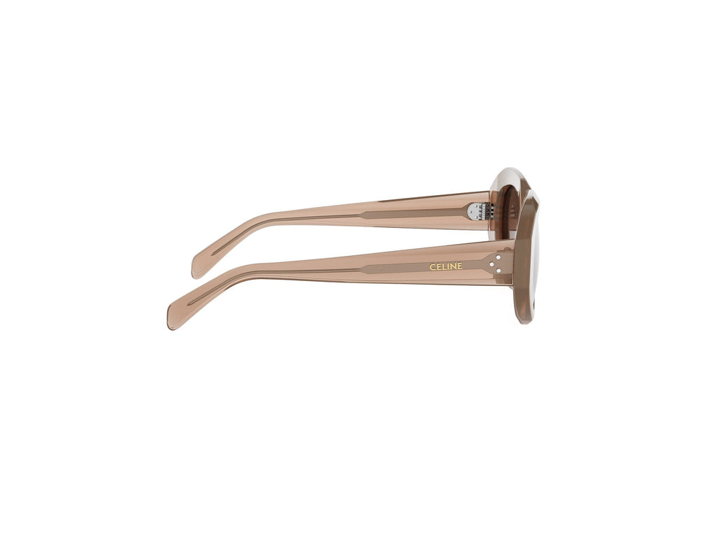 Brown Geometric Acetate Sunglasses