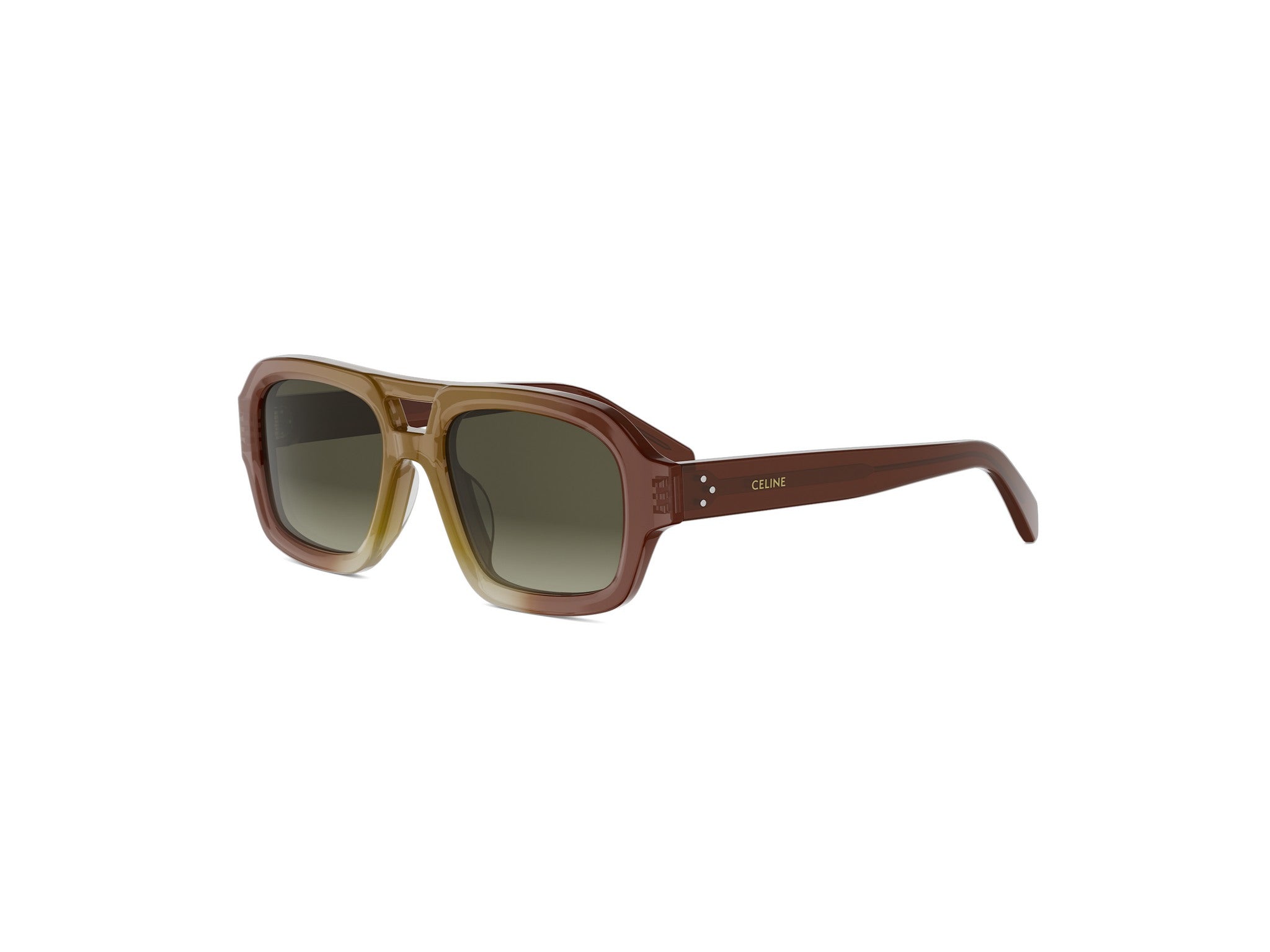 Brown Pilot Acetate Sunglasses